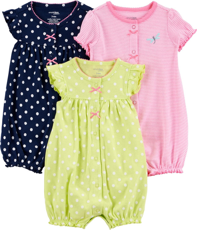 Baby Boys 3 Pack Snap up Rompers