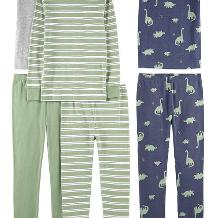 Girls 6-Piece Snug Fit Cotton Pajama Set