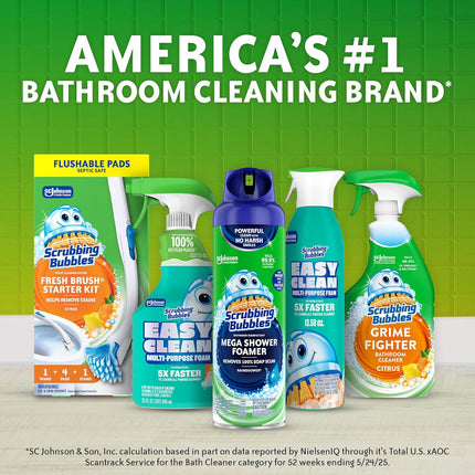 Scrubbing Bubbles Continuous Clean Toilet Drop-Ins - Automatic Blue Toilet Bowl Cleaner, Septic-Safe Tank Tablets for Hard Water Mineral & Limescale Removal, Stain and Odor Protection, 3 Count