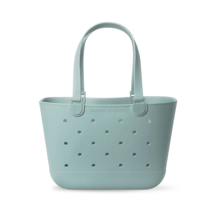Stylish Waterproof Large Beach Tote - Sea Glass Sage for Travel, Pool, Sports & Groceries with Zipper Pocket