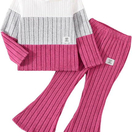 Girls Clothes Fall Girl Outfits 2Pcs Hoodie Pullover Sweatshirt+Pant+Leggings Winter Set for Size 4-8 Years Little Girls