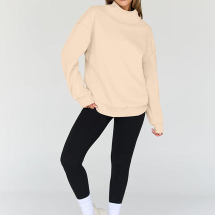Womens Oversized Sweatshirts Mock Neck Pullover Long Sleeve Tops Fall Fashion Outfits 2026 Clothes