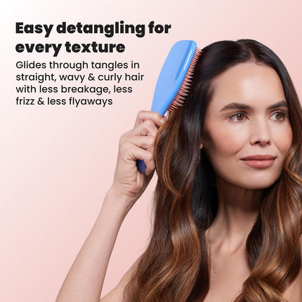 Ultimate Detangler Brush for Wet & Dry Hair, Eliminates Knots & Reduces Breakage for Straight to Wavy Hair Types, Apricot Blaze
