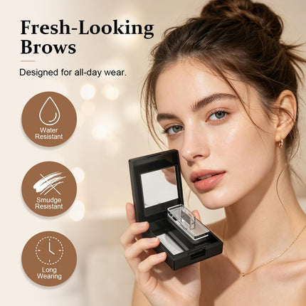 Eyebrow Stamp, Brow Stamp Stencil Kit, Brow Makeup Tool，Black 1：1PC