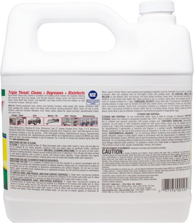 26801 Heavy Duty Cleaner, Degreaser & Disinfectant for Home, Yard Equipment, Automotive & More - Refill for Spray Bottle 1 Gallon (Pack of 1)