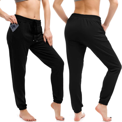 Womens Joggers with Pockets, Drawstring Sweatpants Women for Lounging Jogging Workout and Gym