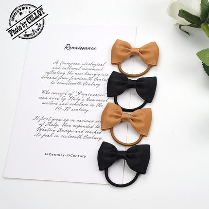Toddler Hair Accessories - 40Pcs 2.75" Elastics Rubber Ribbon Bands, Bows for Baby Girls, Kids & Children