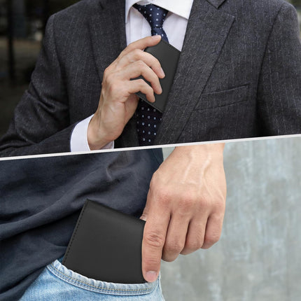 Slim Wallet for Men ID Window with RFID Blocking Front Pocket Minimalist Bifold Bussiness Card Holder Gift for Men