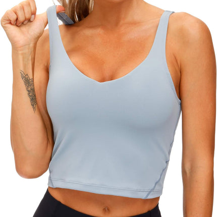 Womens' Sports Bra Longline Wirefree Padded with Medium Support