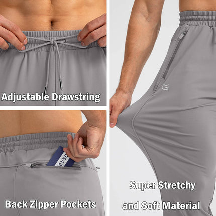 Men'S Sweatpants with Zipper Pockets Tapered Joggers for Men Athletic Pants for Workout, Jogging, Running