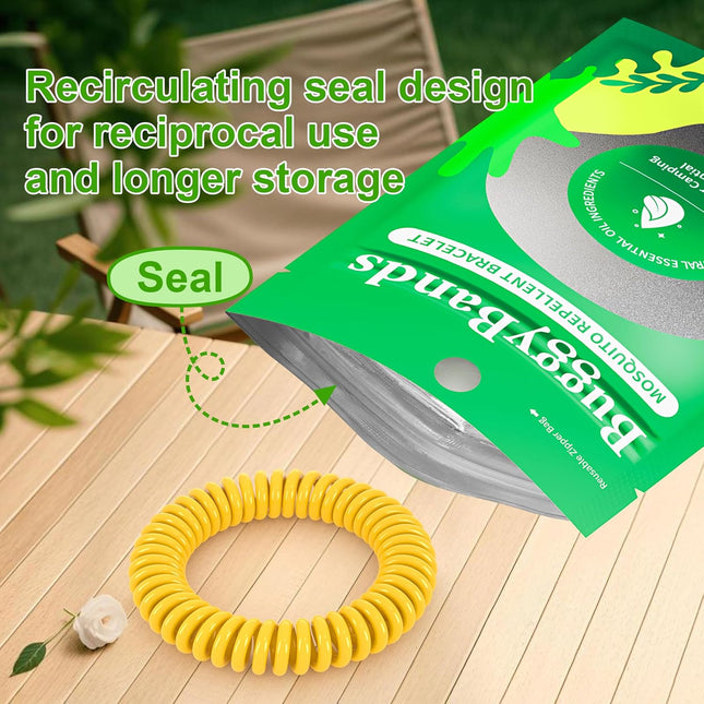 12 Pack Mosquito Repellent Bracelets for Adults & Kids, Individually Wrapped, DEET Free, Natural and Waterproof Band