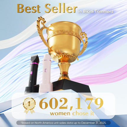 Bikini Trimmer for Women - Painless Electric Razors for Silk Skin,Cordless Body Shaver with Ceramic Blade, Replaceable Lady Razor, IPX7 Waterproof & Easy Cleaning, Birthday Gifts for Women
