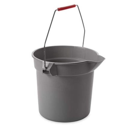 BRUTE 14 Quart round Bucket Gray Heavy-Duty Construction for Professional/Janitorial Cleaners