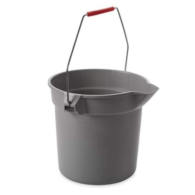 BRUTE 14 Quart round Bucket Gray Heavy-Duty Construction for Professional/Janitorial Cleaners