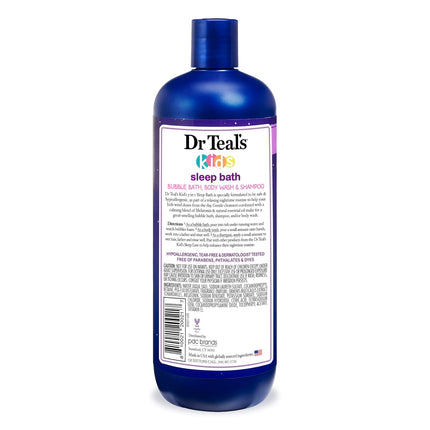 Kids 3-In-1 Sleep Bubble Bath, Body Wash & Shampoo with Melatonin & Essential Oil, Lavender Scent, 20 Fl Oz (Pack of 3)