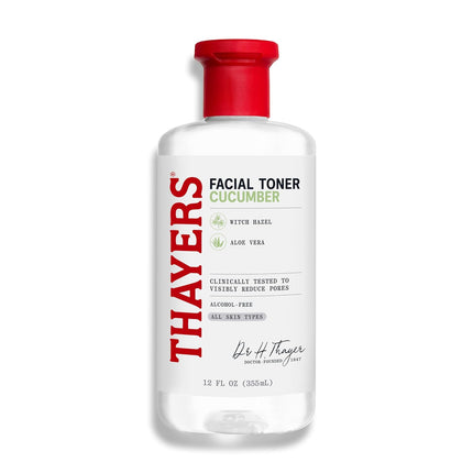 THAYERS Alcohol-Free Rose Petal Witch Hazel Facial Toner for Glowing Skin, Soothing, Hydrating, Refreshing Toner for All Skin Types, 12Oz (Packaging May Vary)