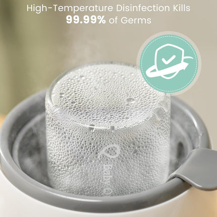 Bottle Warmer,  8-In-1 Fast Baby Bottle Warmer with Timer, Safe for Breastmilk Nutrients, Accurate Temperature Control, with Defrost, Sterili-Zing, Keep Warm, Heats Baby Food & Bottles