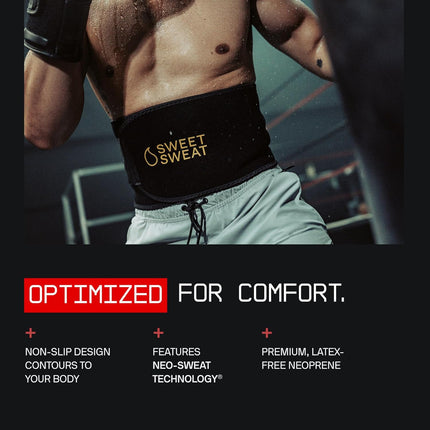 Sports Research Sweet Sweat® Waist Trimmer - Premium Sweat Enhancing Fitness Band for Women & Men