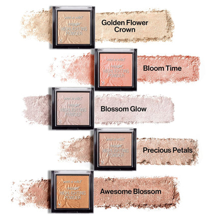 Megaglo Highlighting Powder, Highlighter Makeup, Shimmer Glow, Pink Rose Gold Blossom Glow