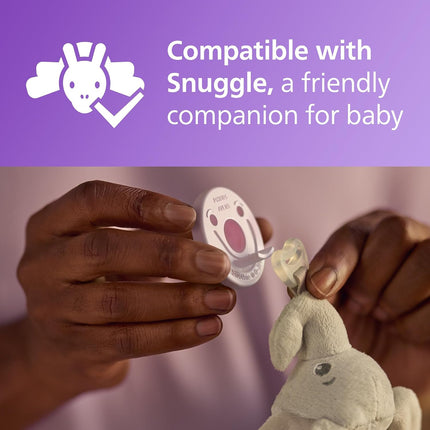 Soothie Baby Pacifiers - 100% Silicone Pacifiers for Babies 0-3 Months,-Piece Design,Bpa-Free,Extra Durable,Lilac and Pink,Model SCF190/70,4 Count (Pack of 10)