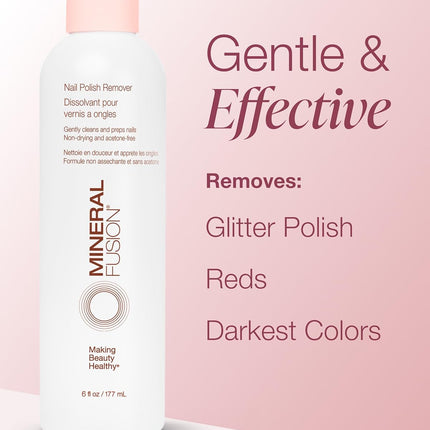Nail Polish Remover, 6 Fl Oz (Pack of 2) | Acetone-Free Nail Care, Non Drying Liquid Formula