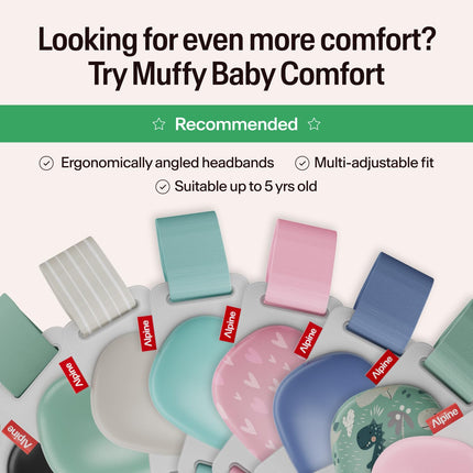 Alpine Muffy Baby Ear Protection for Babies and Toddlers up to 36 Months - CE & ANSI Certified - Noise Reduction Earmuffs - Comfortable Baby Headphones against Hearing Damage & Improves Sleep - Blush