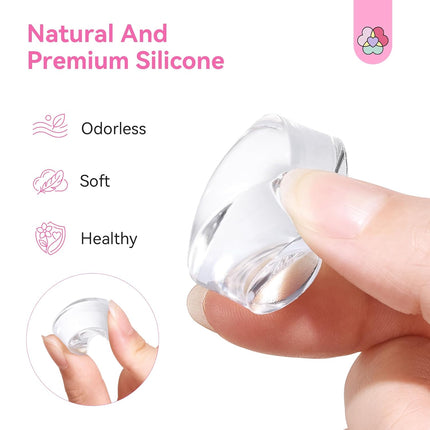 French Tip Nail Stamp: 4PCS Nail Art Stamper Kit Clear Silicone Nails Stamping Long & Short Jelly Stamper with Scrapers Nails Stamper Kit for French Manicure Home DIY Salon
