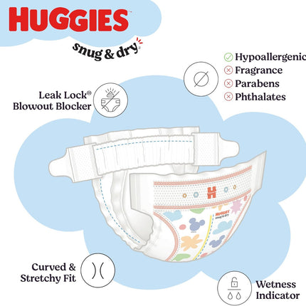 Huggies Size 4 Diapers, Snug & Dry Baby Diapers, Size 4 (22-37 Lbs), 92 Count, Packaging May Vary