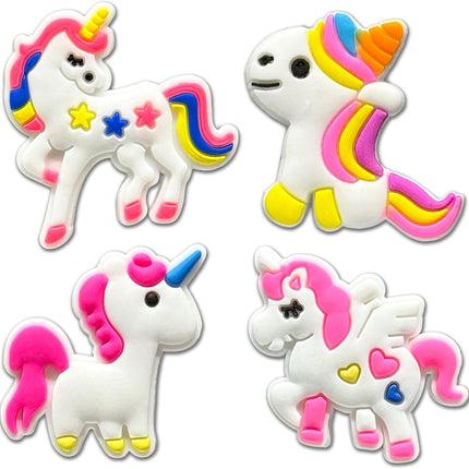 36-Piece Cute Pink Shoe Charms for Girls & Kids – Kawaii Butterfly, Heart, Unicorn, Rainbow, Animal, Fruit, Ice Cream, Lollipop & Happy Face Charms, Adorable Shoe Accessories for Clogs and Sandals, Birthday Gift & Party Favor
