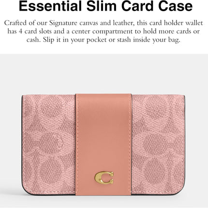 Coated Canvas Signature Essential Slim Card Case