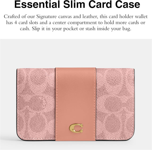 Coated Canvas Signature Essential Slim Card Case