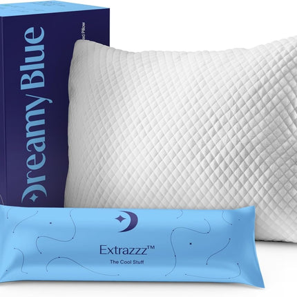 Signature Adjustable Shredded Memory Foam Pillow Queen | Certipur-Us Certified | Bamboo Rayon Cover | Side Back Stomach Sleepers | Washable | Neutral Spinal Alignment