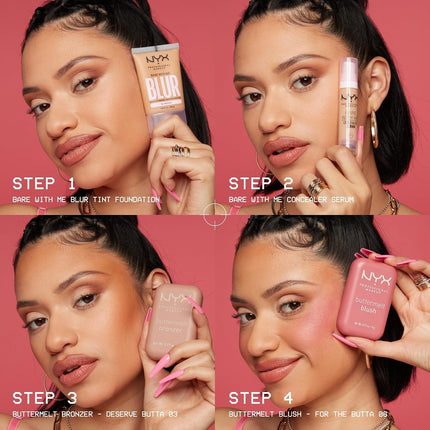 PROFESSIONAL MAKEUP Buttermelt Powder Blush, Fade and Transfer-Resistant Blush, up to 12HR Make up Wear, Vegan Formula - Butta Together