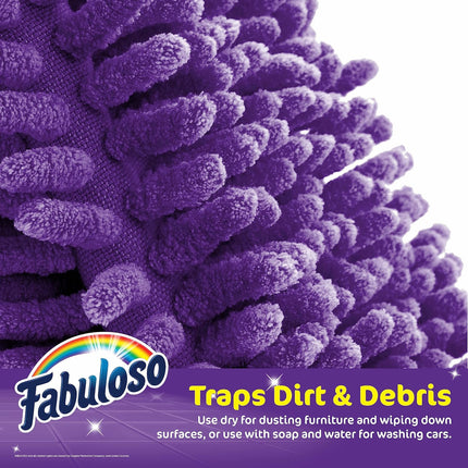Microfiber Cleaning Mitt Glove, Lint-Free Scratch-Free Dusting and Washing for Furniture, Blinds, Baseboards, Shelves and Car Interior, One Size Fits All, Purple, 1 Count