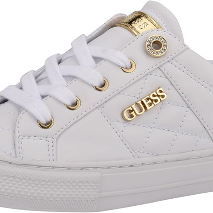 GUESS Women’s Loven Sneakers – Quilted Lace-Up Platform Fashion Shoes