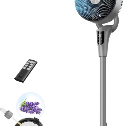DREO Oscillating Standing Fan – Adjustable Pedestal Air Circulator with Remote Control
