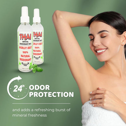 Crystal Mist Natural Deodorant Spray 8 Oz. Bundle, Pack of 2