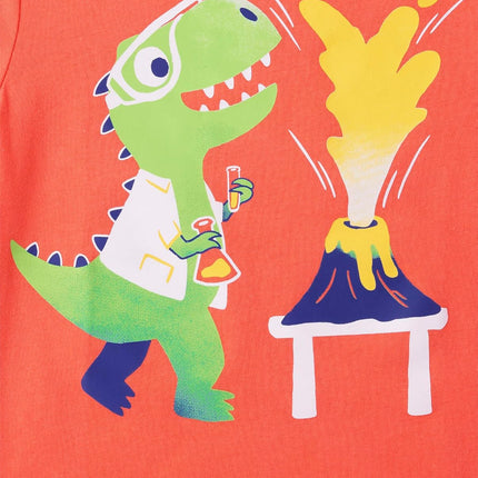 Baby Boys' and Toddler Dino,Animals,Sharks Short Sleeve Graphic T-Shirts,3 Pack