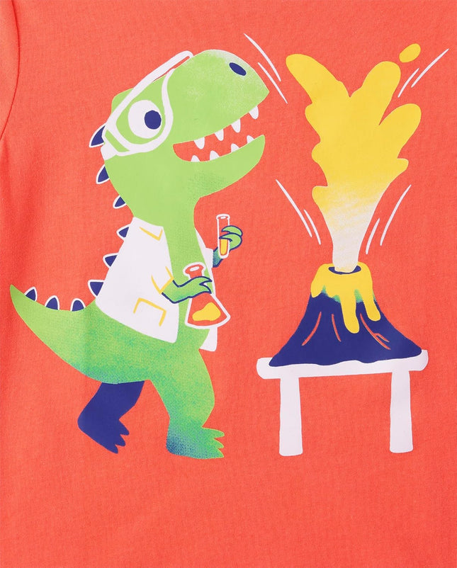 Baby Boys' and Toddler Dino,Animals,Sharks Short Sleeve Graphic T-Shirts,3 Pack