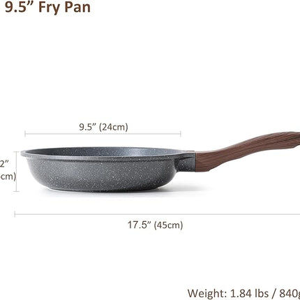 SENSARTE Nonstick Frying Pan – 9.5-Inch Swiss Granite-Coated Omelet Skillet