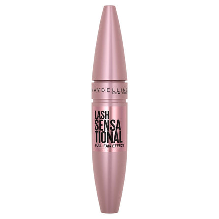 Maybelline Lash Sensational Washable Mascara – Lengthening & Volumizing Mascara for a Full Fan Effect, Blackest Black, 1 Count