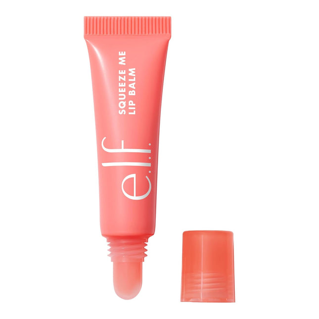 e.l.f. Squeeze Me Lip Balm – Hydrating Tinted Lip Balm with Hyaluronic Acid, Sheer Buildable Color, Moisturizing Vegan & Cruelty-Free Lip Care, Strawberry