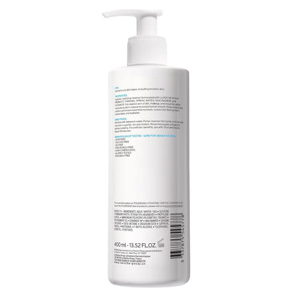 La Roche-Posay Toleriane Hydrating Gentle Facial Cleanser – Fragrance-Free Face Wash with Niacinamide & Ceramides, Moisturizing Cleanser for Sensitive Normal to Dry Skin