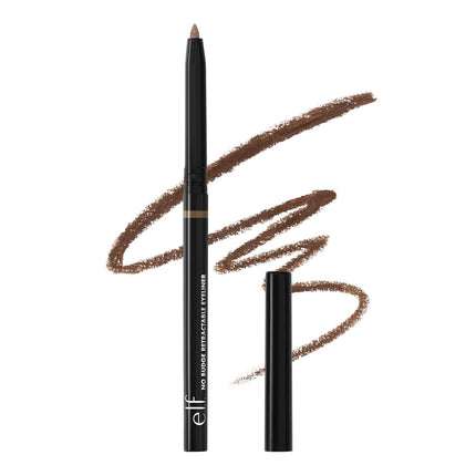 e.l.f. No Budge Retractable Eyeliner – Creamy Ultra-Pigmented Waterproof Eyeliner Pencil for Bold Defined Eyes, Long-Lasting, Vegan & Cruelty-Free, Coffee