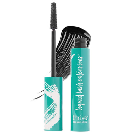 Thrive Causemetics Thrive Liquid Lash Extensions Tubing Mascara – Lengthening, Volumizing & Curling Mascara, Smudge-Proof, Washable, No Clumping or Flaking, Vegan, Brynn Rich Black