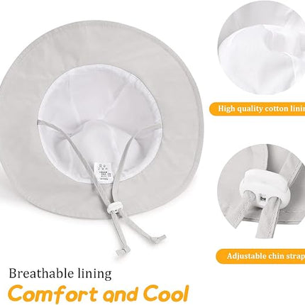 Baby & Kids UPF 50+ Sun Hat – Adjustable Wide-Brim Bucket Hat for Outdoor & Beach Wear, 6 Months–4T