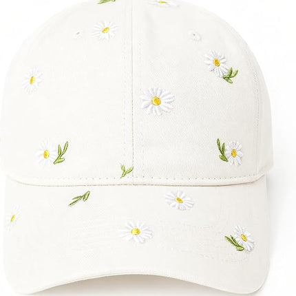 Women’s Embroidered Cotton Hat – Adjustable Casual Baseball Cap