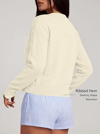 Trendy Queen Women’s Cropped Cardigan – Lightweight Knit Button-Down Sweater for Layering