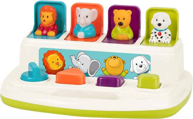Pop-Up Pals Cause & Effect Toy – Interactive Developmental Toy with Buttons, Colors & Animal Characters for Toddlers 18+ Months