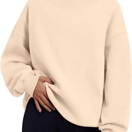 Womens Oversized Sweatshirts Mock Neck Pullover Long Sleeve Tops Fall Fashion Outfits 2026 Clothes